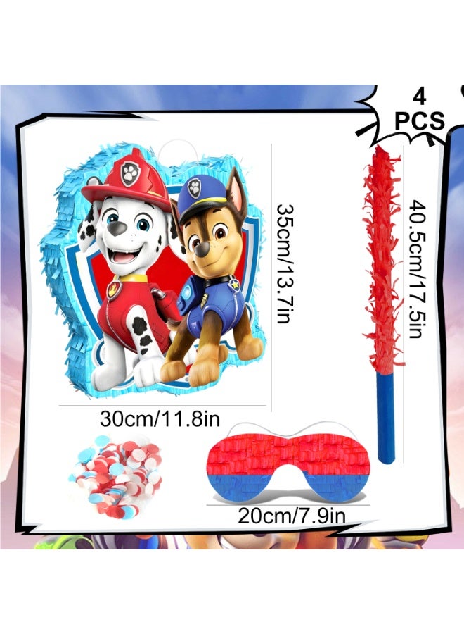 ILovhaprty PAW Patrol Pinata, PAW Patrol Chase and Marshall Designs Party Pinata Bundle - Large Rescue Pup Pinata, Adventure Bay Party Game Decorations Party Stick etc PAW Patrol Pinata Birthday Party Supplies - Image 2
